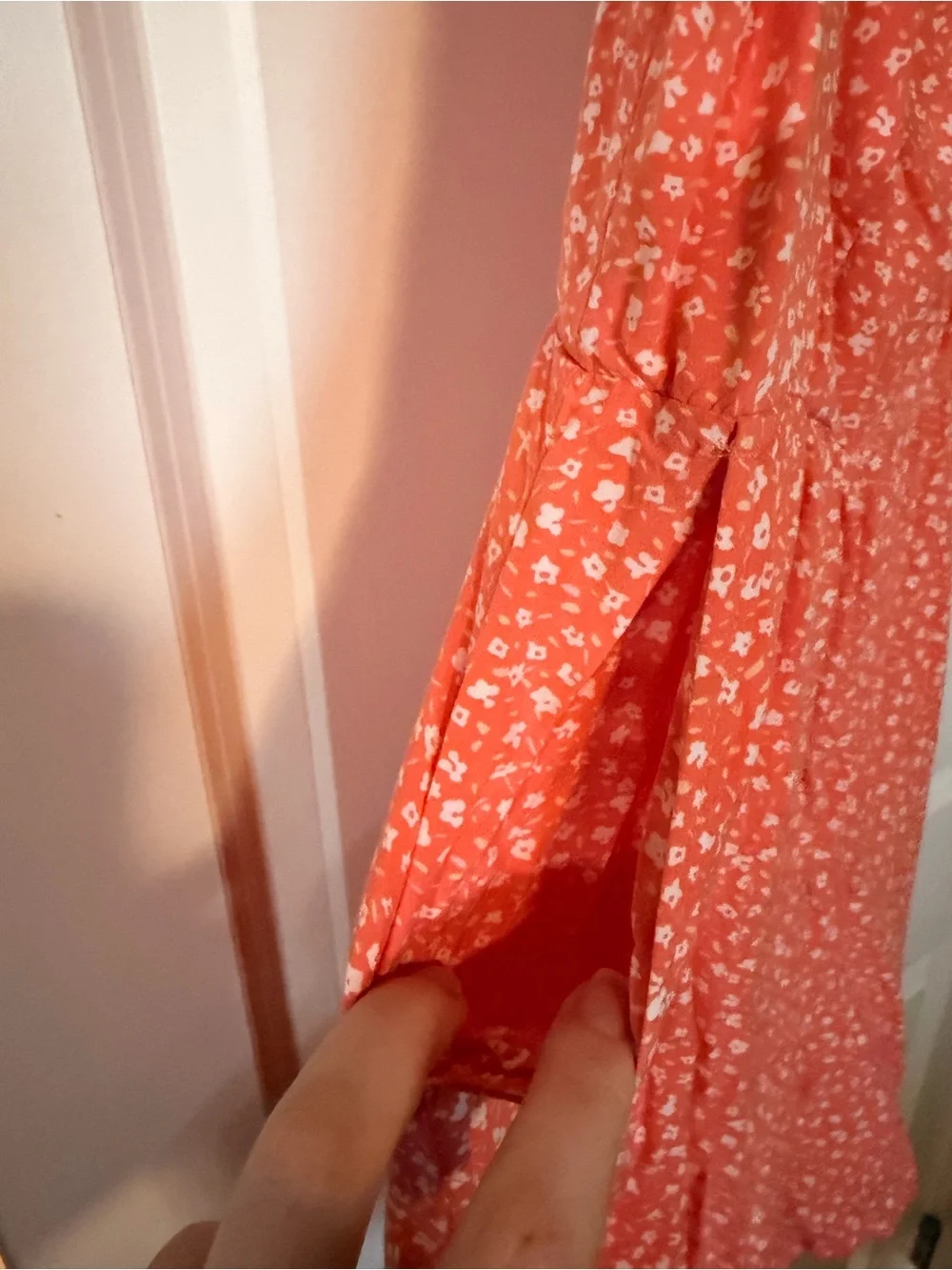 Old Navy Orange Floral Strap Romper